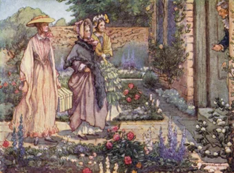 Ilustración para Cranford de la Sra. Gaskell